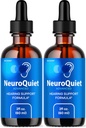 (2 Pack) NeuroQuiet Drops - רשמי Neuro Quicket Daily שמיעה תומך כל נוזל טבעי נוזל נוזל מתקדם פורמולה עבור בריאות אוזניים, ביקורת ביקורת אורנות ואוזן פנימית, 2 בקבוקי 2 חודשים
