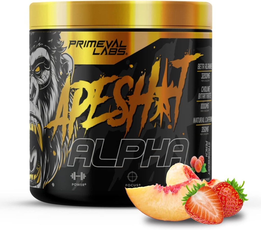 ראשי תיבות של Primeval Labs Ape Alpha Natural Pre Workout for Men and Women
