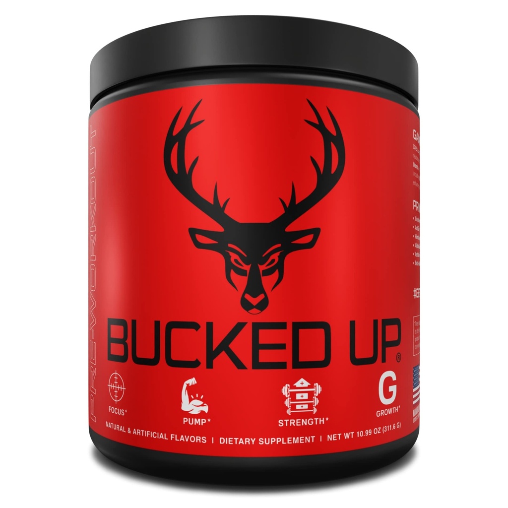 Bucked Up Pre Workout 6 Grams Citrulline, 2 Grams Beta Alanine, and 3 Other Registered trademarked Ingredients (Grape)