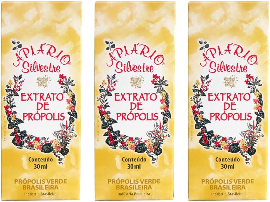 Distributor הרשמי - 1 בקבוק של Apiario Silvestre ברזילאי ירוק Bee Propolis נוזלי Cereal אלכוהולic לחלץ 30 מ"ל