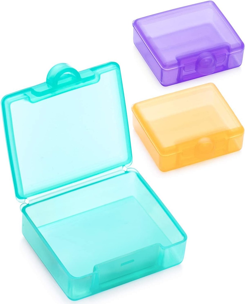 Sukuos Small Pill Box 3 PCs, Pretty Travel Pill Cluber Portable for Pocket Purse עבור תוספי שמן דגים שמן דגים, קל לנקות