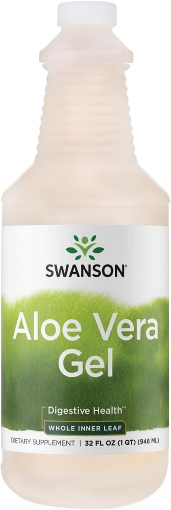 Swanson Premium Brand Aloe Vera Gel 32 fl Ounce (1 Qt) (946 מ"ל) - חבילת 1