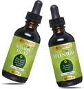 Go Foodsents נוזל ויטמין D3 עם K2 (MK-7) טיפות 1oz & Selenium 200 mcg תוסף 1.0 oz