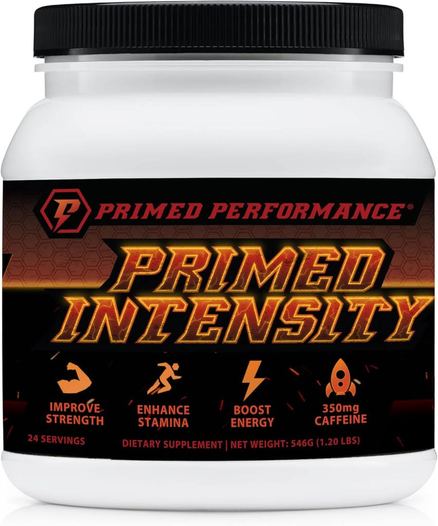תוספי Intensity Pre-Workout - All Natural - Beta-Alanine, Caffeine, Creatine, Citrulline, No Booster (24 משרתים) (Raspberry Lemonade)
