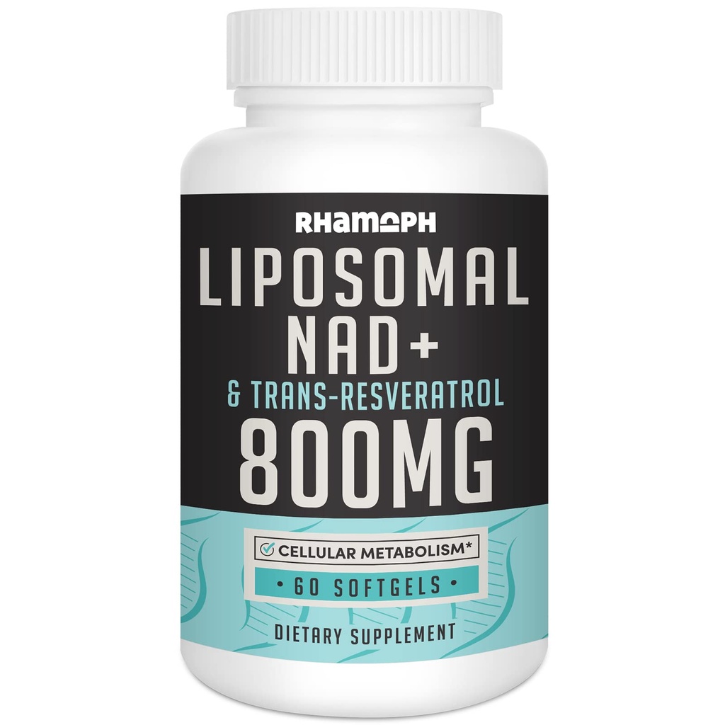 Liposomal NAD + 800 מ"ג עם Trans-Resveratrol 300 מ"ג, Max Absorption, Actual NAD+ 800 מ"ג עם Trans-Resveratrol 300 מ"ג, Max Absorption, Actual NAD+ הגדלת תוספת להזדקנות בריאה, אנרגיה סלולרית, תיקון דנ"א, Longevity - 60 Softgels