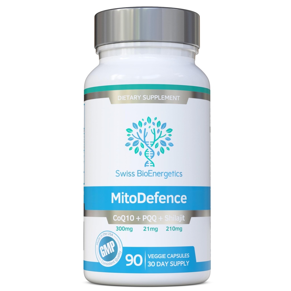 MitoDefence - 300 מ"ג CoQ10 עם 21 מ"ג PQQQ ו 210 מ"ג Shilajit Daily מנה - All-in-one Mitochondrial תמיכה עם Absorption משופרת - Manufactured ו Tested בארצות הברית