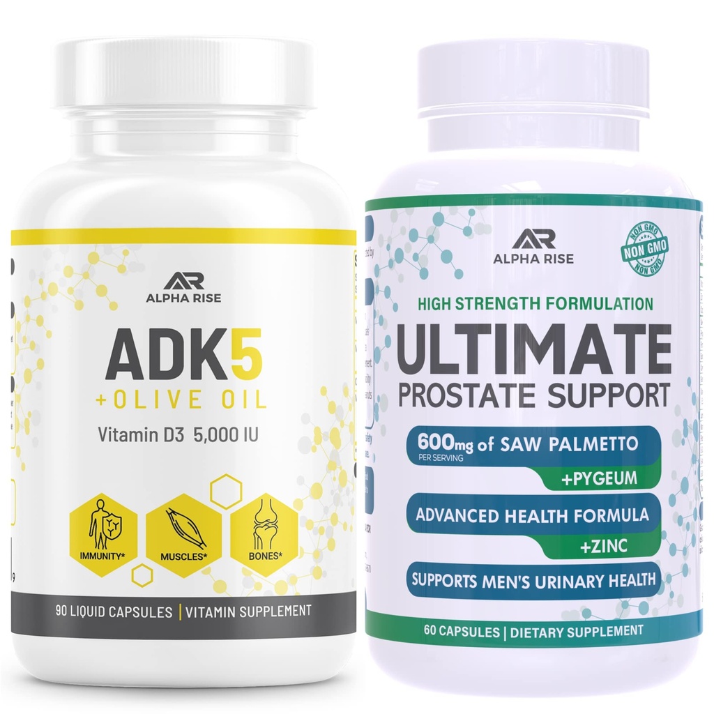 ADK 5 ויטמין תוסף + Best Over-The-Counter Prostate Support - Prostate Health Supplement for Men