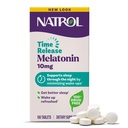 Natrol Melatonin 10 מ"ג זמן לשחרר טבליות, Sleep Dietary תוספת עבור שינה מנוחה, 100 מלטונין זמן לשחרר טבליות, 100 משרתים