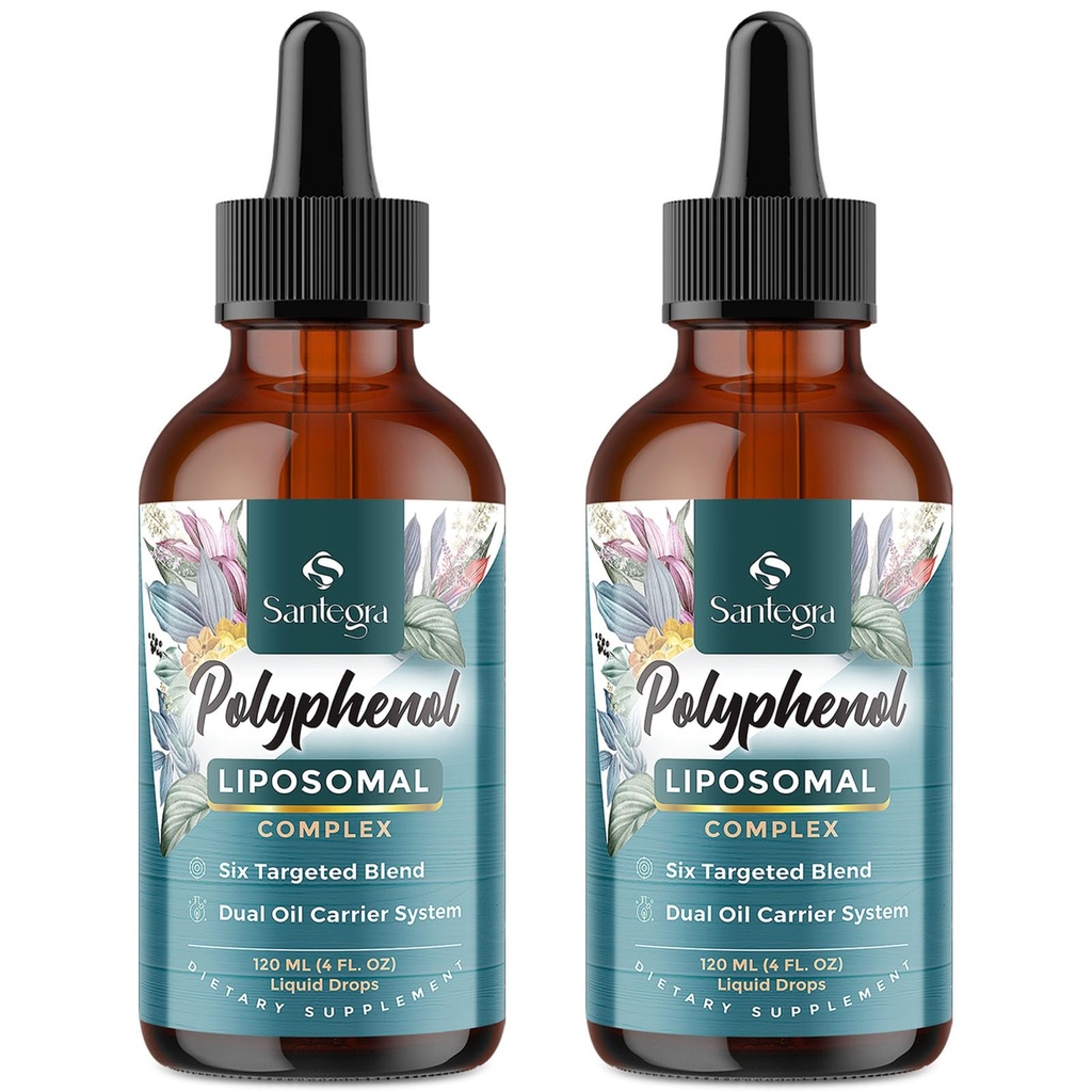Polyphenols תוספת Liposomal, מעל 27 Polyphenol Complex & Powerful Antioxidant, עם שמן MCT ואוליב, Quercetin לחלץ, הותרן ברי פלט, עבור Age Defense, אנרגיה, Immune, 240 ML