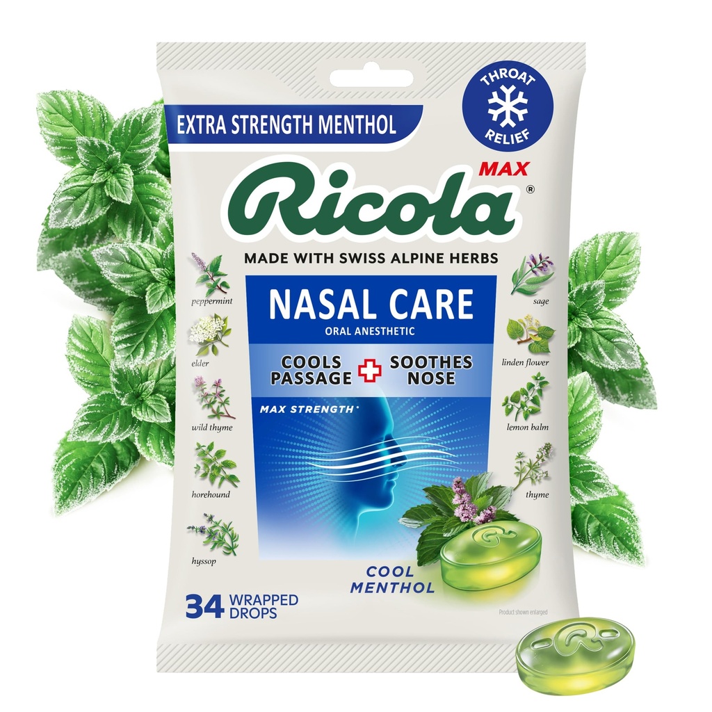 Ricola Max Cool Menthol Nasal Care Large Bag