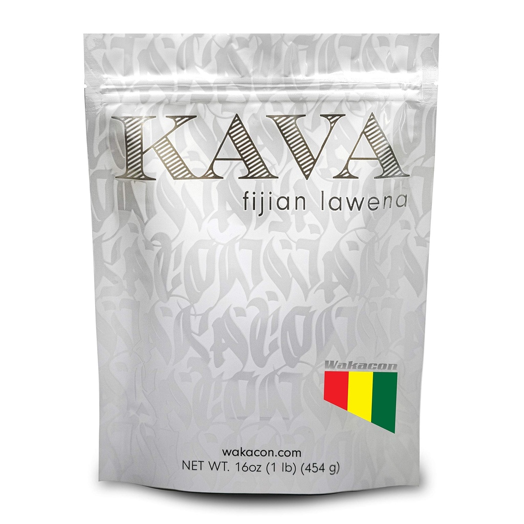 Kava Lawena אבקה - Authentic, Noble Kava Crown Root אבקת פיג'י - Premium, Responsibly Sourced, 16 Oz