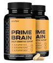 Nootrix Prime Brain Nootropic תוספת | תמיכה בזיכרון, מיקוד נפש, בריאות קוגניטיבית ואנרגיה | מקדם פעילות רוח בריאה ומוח | ג'ינקגו Biloba, Lion's Mane & L Theanine | 60 קפסולות