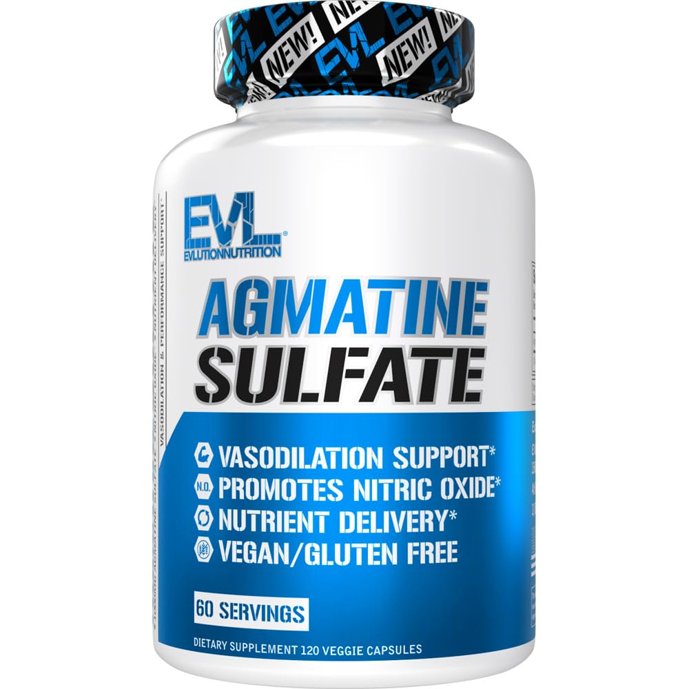 דיאטת תזונה Agmatine Sulfate Nitric Oxide קפסולות - High Power Agmatine Sulfate Nitric Oxide תוספת עבור אינטנסיביות גבוהה משאבת התאוששות שרירים וביצועים - 60 משרתים