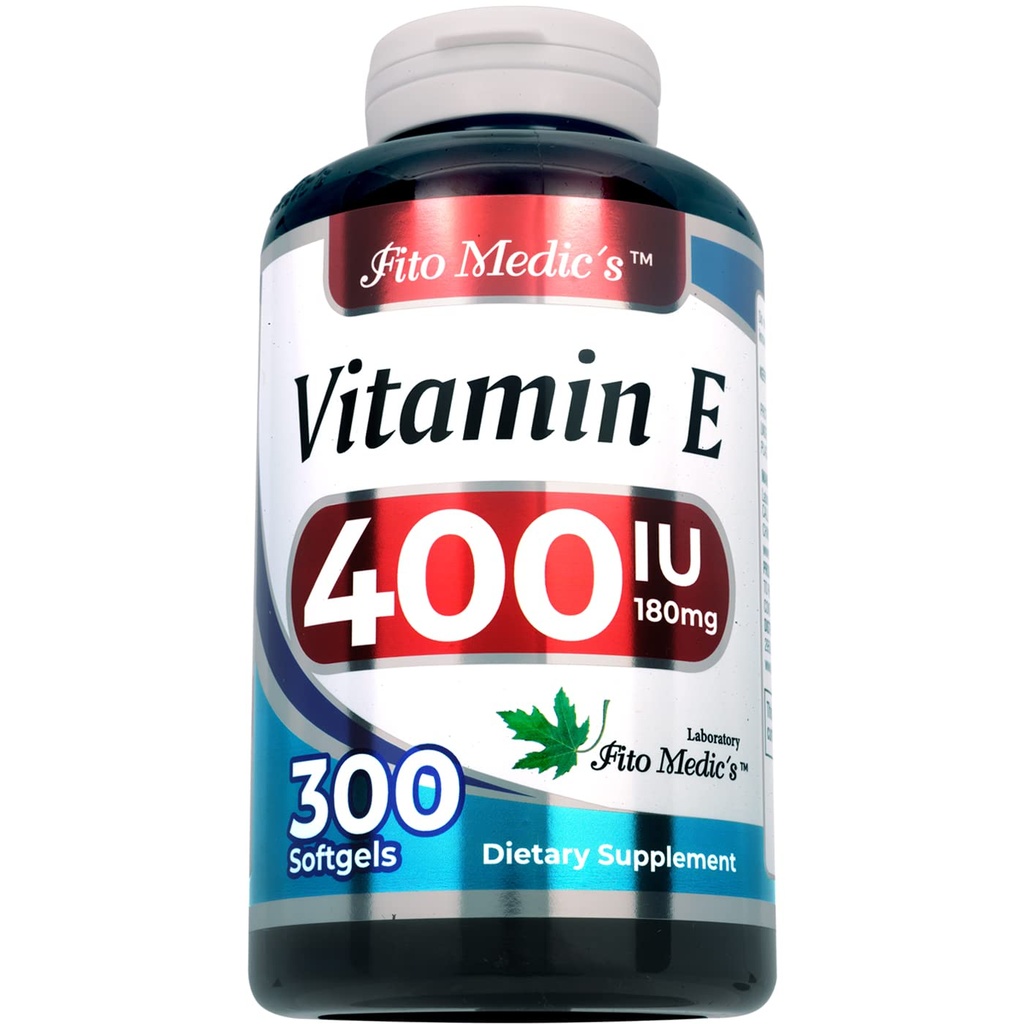 המעבדה של FITO MEDIC - ויטמין e - 400 IU, 300 Softgels של - שמן טהור ויטמין e - עבור Antioxidant תמיכה ויטמין e קפסולות - Ultra High Absorption-וויטמיןa e.