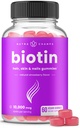 NutraChamps biotin Gummies 10000mcg שיער בריא, Skin & Nails ויטמינים לנשים, גברים וילדים - 5000mcg בכל ויטמין שיער - טבעוני, non-GMO, שיער בריאות בריאות