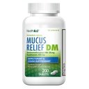 HealthA2Z® Mucus Relief DM | Dextromethorphan HBr 20 מ"ג | Guaifenesin 400mg | Cough, Immediate Release, Uncoated (200 Count (Pak of 1))