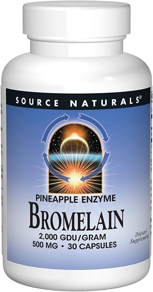 מקור טבעי - Bromelain 2000 Gdu, 500 מ"ג, 30 קפסולות