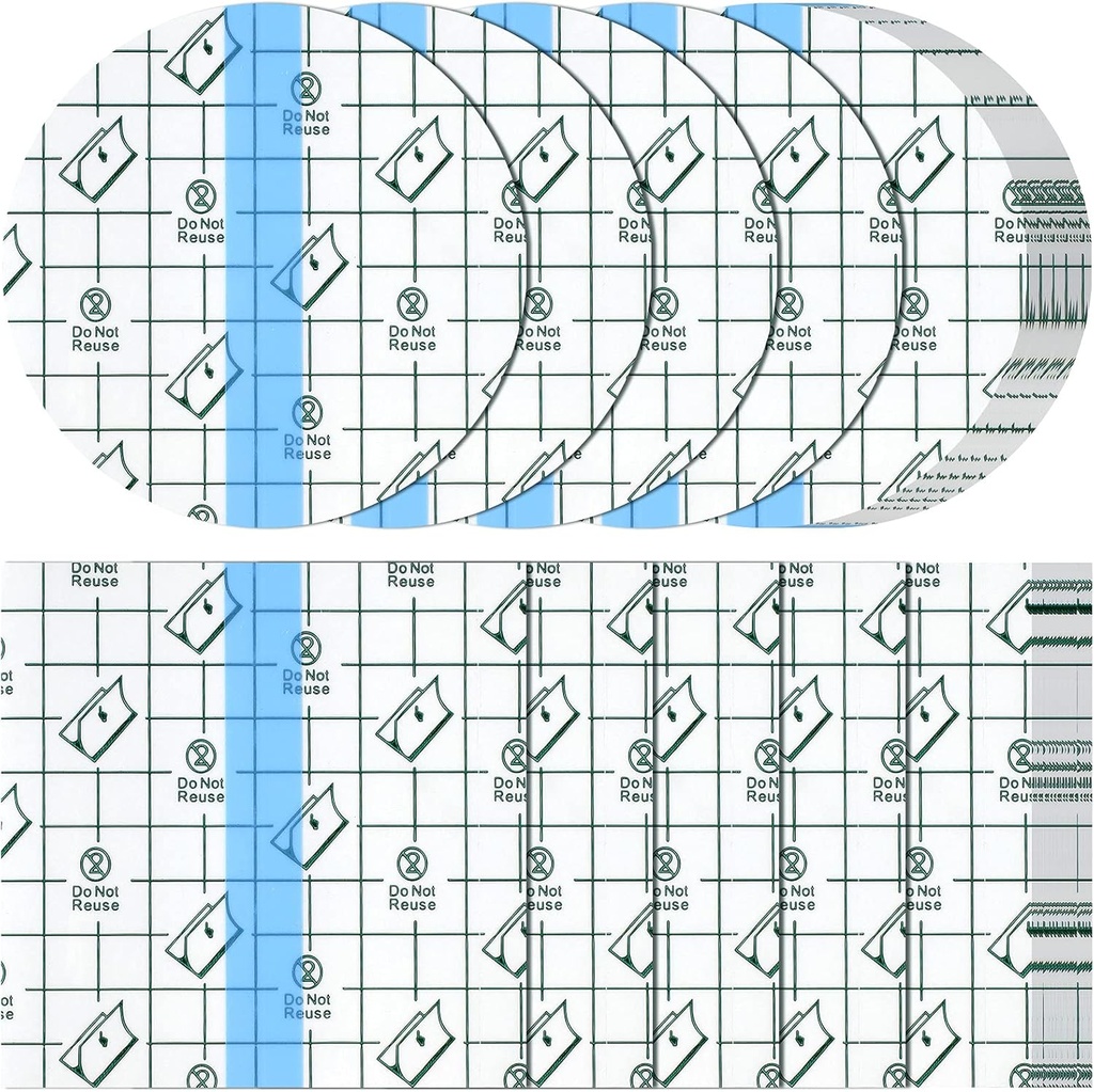 50 Pieces Waterהוכחה Adhesive Bandages Transud מתיחה Bandages Protective Clear Films לבוש קעקוע כיסוי לבוש Tapes למקלחת שחייה (4 x 4 אינץ')