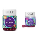 OLLY שריר התאוששות חניכיים עם מלטונין, Tart Cherry & ויטמין D, Constipation הקלה חניכיים עם Rhubarb, Prunes & Amla - 40 & 30 Count