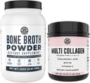 רצועת חוף שמאל 2lb Pure Bone Broth ו 1lb Multi Collagen אבקה