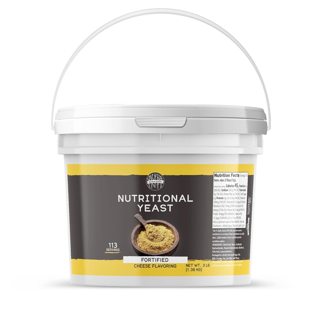 Birch & Meadow 1 Gallon of Nutritional Yeast Flakes, פופקורן, יומי נוך
