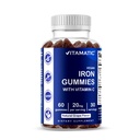 Vitamatic Iron Gummies תוסף עבור נשים וגברים - 20 מ"ג המשרת - 60 חניכיים טבעוניות - גדול Tasting Iron Gummy ויטמינים עם ויטמין C (60 ספירה (Pack of 1))