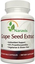 Naravis Grape Seed לחלץ 400 מ"ג - 120 קפסולות צמחוניות עם 95% Proanthocyanidins - Natural non-GMO Antioxidant תוסף - Grapeseed Extracts for Optimal Antioxidant Support