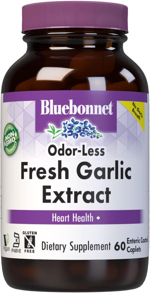 BlueBonnet Standard Fresh Garlic Extractic Coated תוסף, 60 Count
