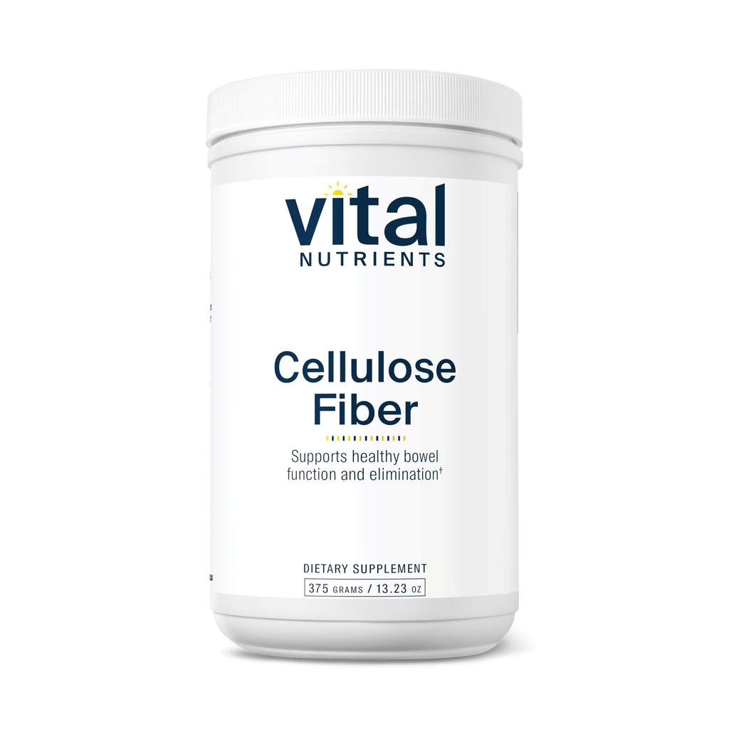 Vital Foodsents Cellulose סיבים אבקה | 375g Cellulose Insoluble סיבים אבקה | אבקת תוספי סיבים תומכת פונקציונליות Bowel בריאה | Gluten, Milk, Soy Free | Non-GMO | 60 קפסולות