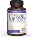 תמיכה Thyroid עם Iodine, ויטמין B12 ו 12 רכיבים חיוניים אחרים - בריאותית Thyroid, חיים מאושרים. להפוך את המטאבוליזם, אנרגיה ובריאות קוגניטיבית. 60 קפסולות