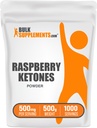 BulkSupplements.com Raspberry Ketones אבקת - Raspberry Ketones תוסף, Antioxidant Source - for Energy Support, Gluten Free, 500 מ"ג לשרת, 500g (1.1 lbs) (Pack of 1)