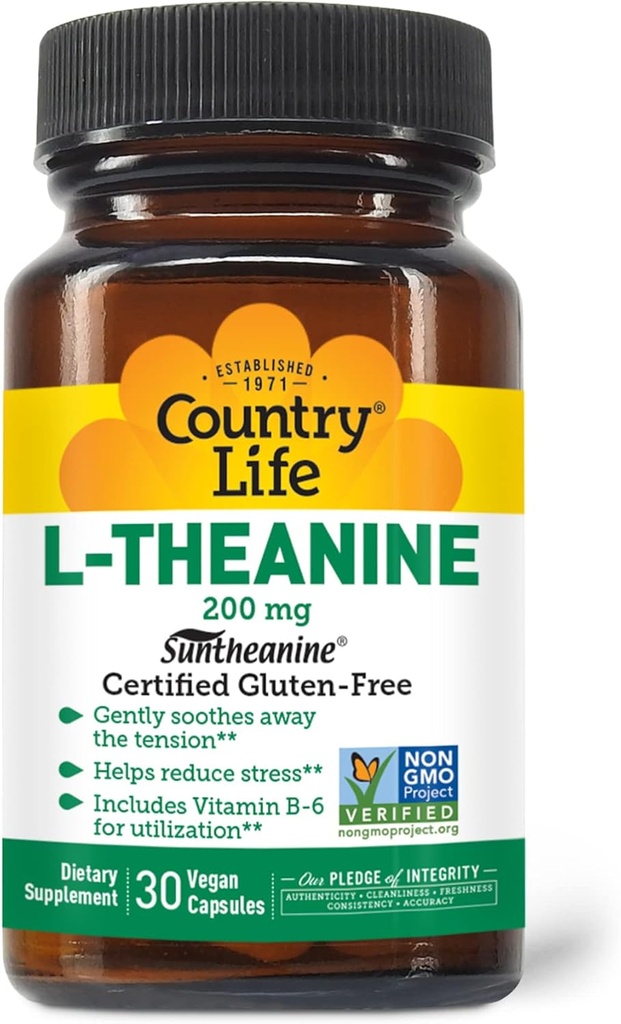 ארץ החיים L-theanine - 200 מ"ג - 30 קפסולות צמחוניות