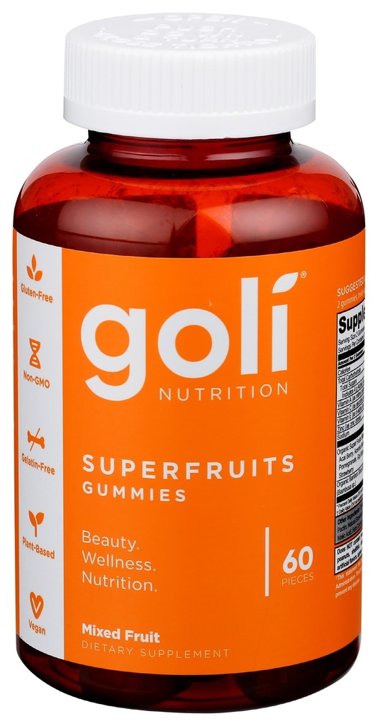 Goli Nutrition מעורב פירות superfruits חניכיים, 60 CT