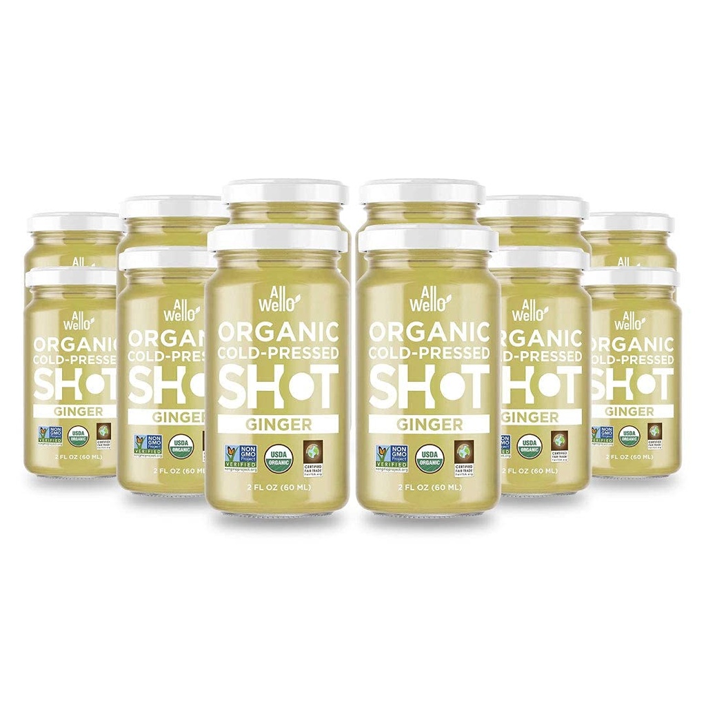All WellO Cold-Pressed Gig Shot, 60 mL, USDA אורגני Imm Booster עם Natu-RAL | 12 יחידות למקרה (12 Pack)