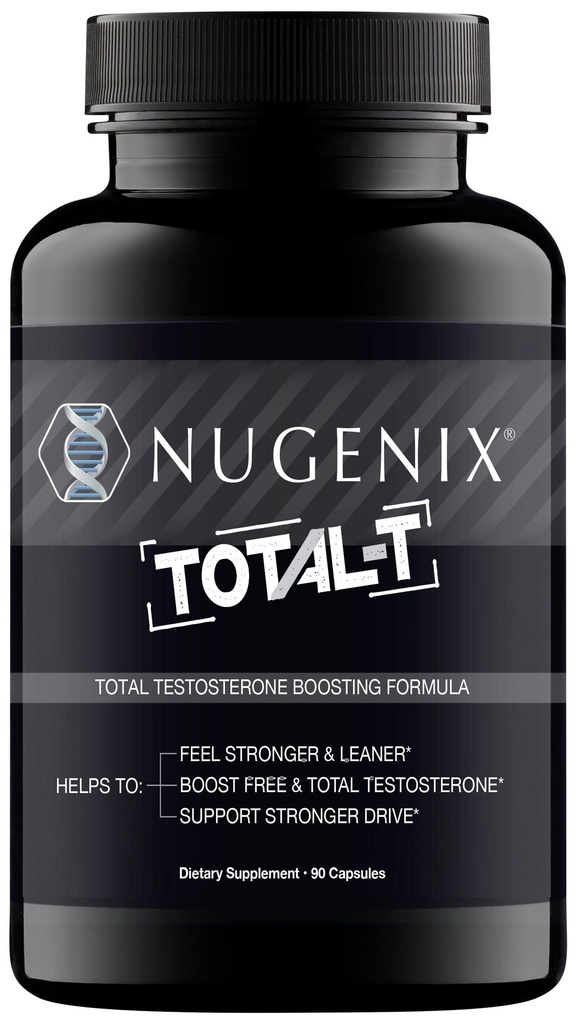 Nugenix Total-T, Free and Total טסטוסטרון Booster תוסף לגברים, 90 Count