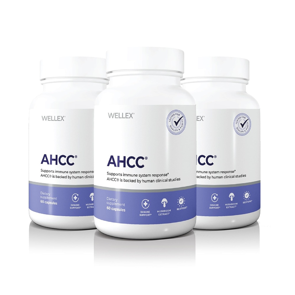 AHCC תוסף - כוח מקסימלי - Natural Immune Support Extraction - שומר על פעילות טבעית של Natural Killer Cell - 20 + מחקר אנושי - 60 קפסולות Veggie (1 Pack)