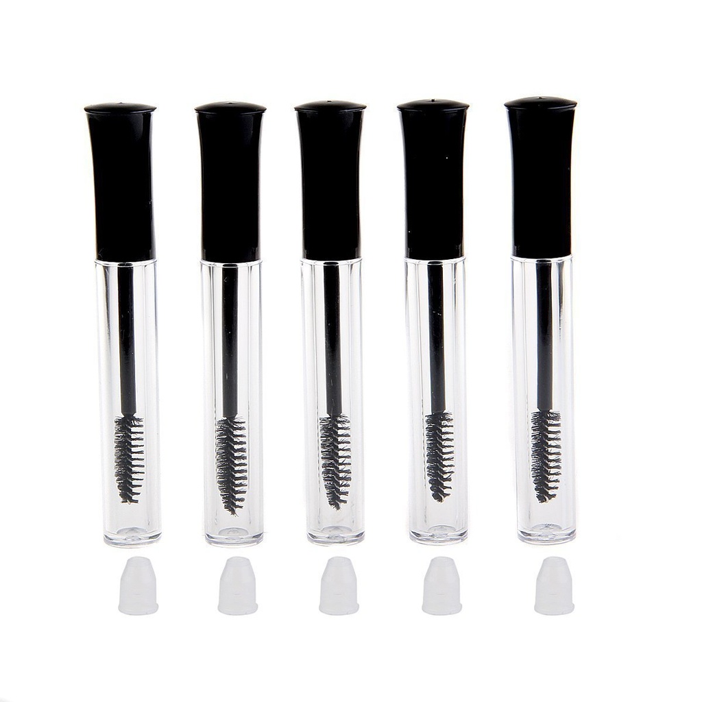 5PCS/5ML Reusable Redlash Growth Oil Mascara Bottles Tube Holder Eyelash Wand Vials עם Brush