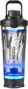 BUZIO Electric Protein Shaker Bottle, 24 oz Shake בלנדר בקבוק, בקבוק בלנדר USB בתשלום לחלבון Mixes Shaker Cups, Portable Large Sports Water Bottles Made with Tritan, Black Black