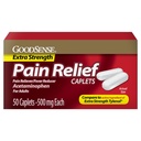 GoodSense תוספת כאב כאב הקלה, Acetaminophen Caplets, 500 מ"ג, 50 הרוזן