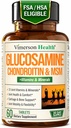 Glucosamine Chondroitin MSM תוסף - תוספת משותפת מתקדמת עבור גברים ונשים w / glucosamine Sulfate 1000 מ"ג, Chondroitin Sulfate & MSM, ויטמין B12 ועוד לבריאות משותפת - FSA Eligible