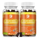 (2 Pack) Black Seed Oil Sea Mosss Gummies with Ashwagandha, Burdock Root, Linden Honey, Elderberry, Turmeric, ויטמין C, D3 & Zinc - תומך אימונומיות, מפרקים, שיער ועור, חניכיים 120