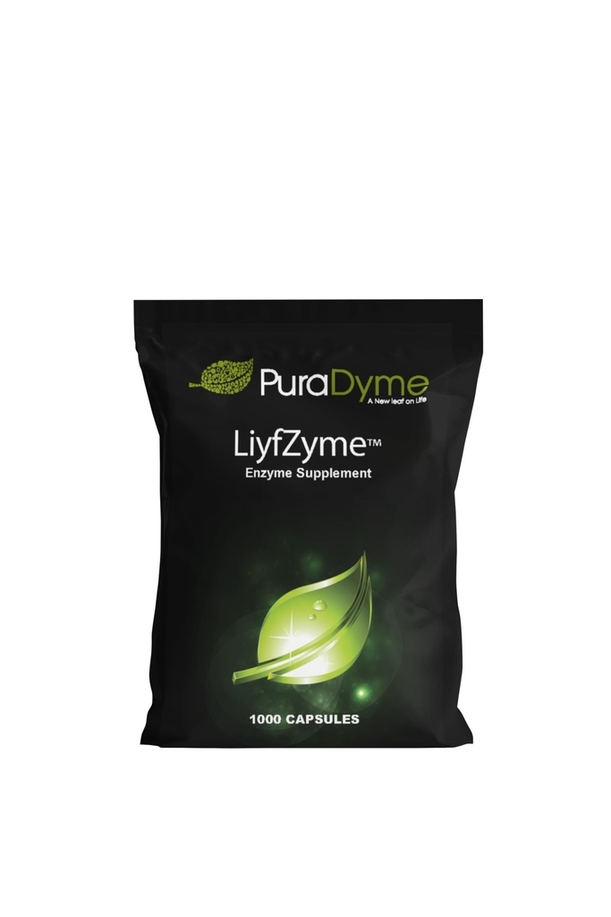 LiyfZyme - 1000 קפסולות טבעוניות - תוסף Enzyme מבוסס צמחי לחלבון, שומן, carbohydrate Breakdown