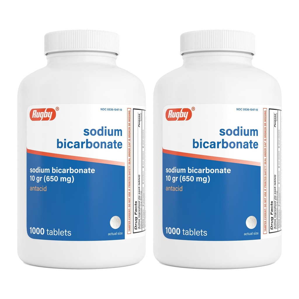 רוג'ר סויום ביקרבונט 650 מ"ג טבליות Antacid - הקלה לבבורן, Sour Stomach & Indigestion, 1000 Count (2-Pack)