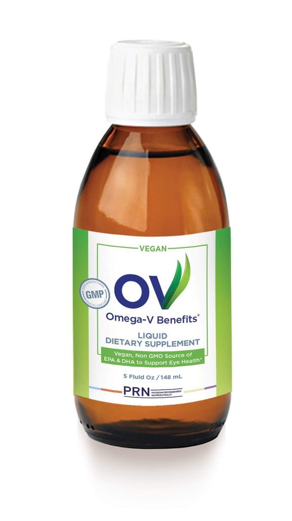אומגה-V הטבות נוזל אומגה 3 - 5 oz, יום אספקה - תוספת טבעונית עם 1000 מ"ג EPA & DHA לבריאות העין