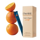 Ownist Triple Collagen Liquid Packets On-The-Go - פפטיד עם Hydrolyzed Marine Collagen, Elastin, Hyaluronic Acid ווויטמינים עבור עור בריא - כתום פלאמור - 14 חבילות בודדות Stick Packs
