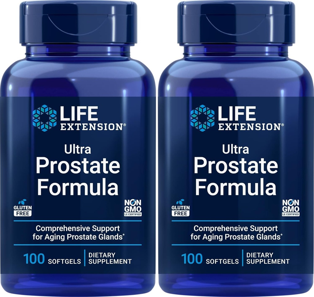 Life Extension Ultra Prostate Formula, 100 Softgels (Pack of 2) - תוספת טבעית לגברים