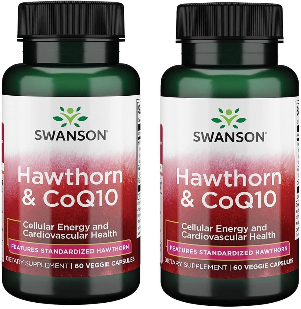 Swanson Holhorn & Coq10 60 קפסולות Veg (2 Pack)