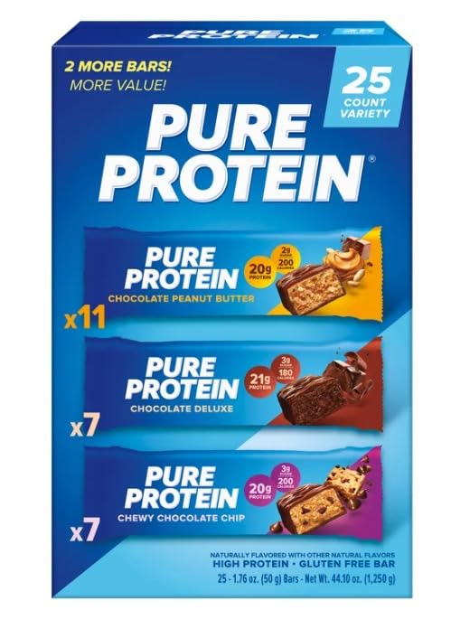 חלבונים Bars, Variety Pack, 1.76 oz, 23-count