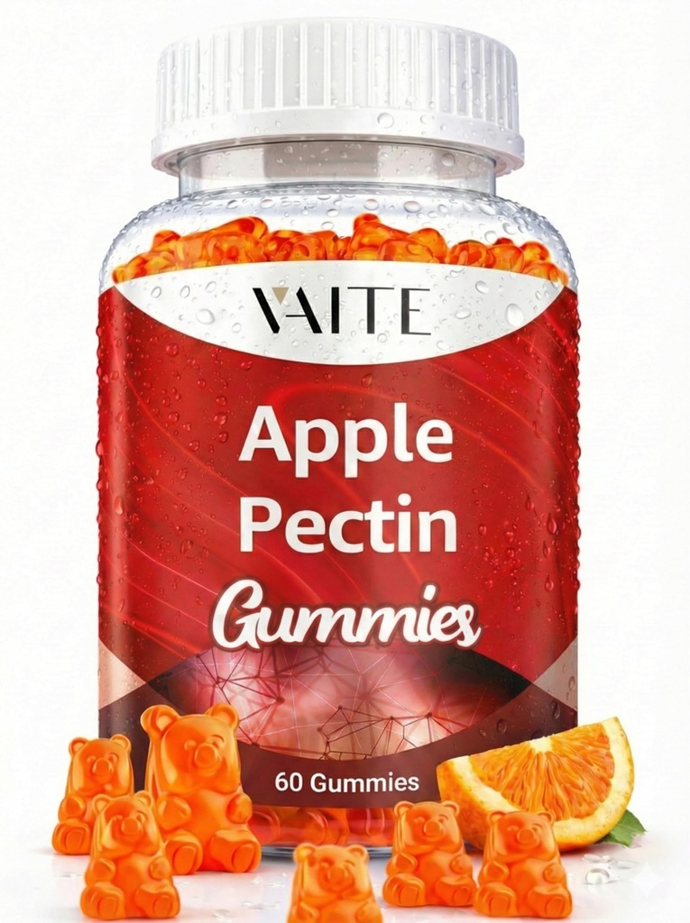 Apple Pectin Gummies - High-Fiber תוספת עם 2000 מ"ג טבעי צ'ולסטרול תמיכה נמוך יותר, מקדם בריאות העיכול ו Stomach נוחות, non-GMO &ten חינם צמחי מרפא - 60 מסטיק טבעוני