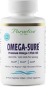 Paradise Herbs אומגה-Sure, אומגה 3 ריכוז, שמן דגים פרימיום, DHA, EPA, טבעוני, non GMO, Gluten Free, 30 Count Vegetarian Softgels
